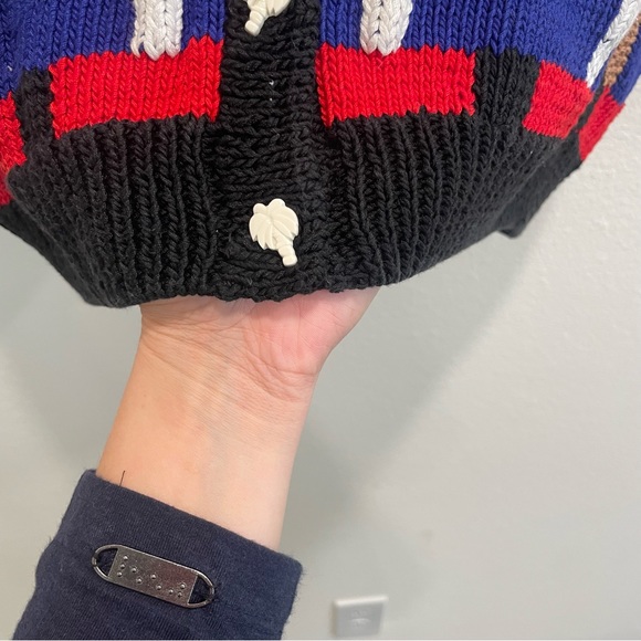 Berek Hand Knitted Vintage Cruise Ship Palm Tree Vacation Sleeves Sweater Vest - Picture 6 of 8